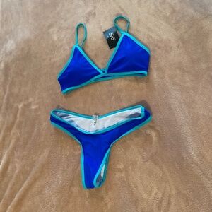 Daci Bikini Aqua top and Brazilian bottom size M